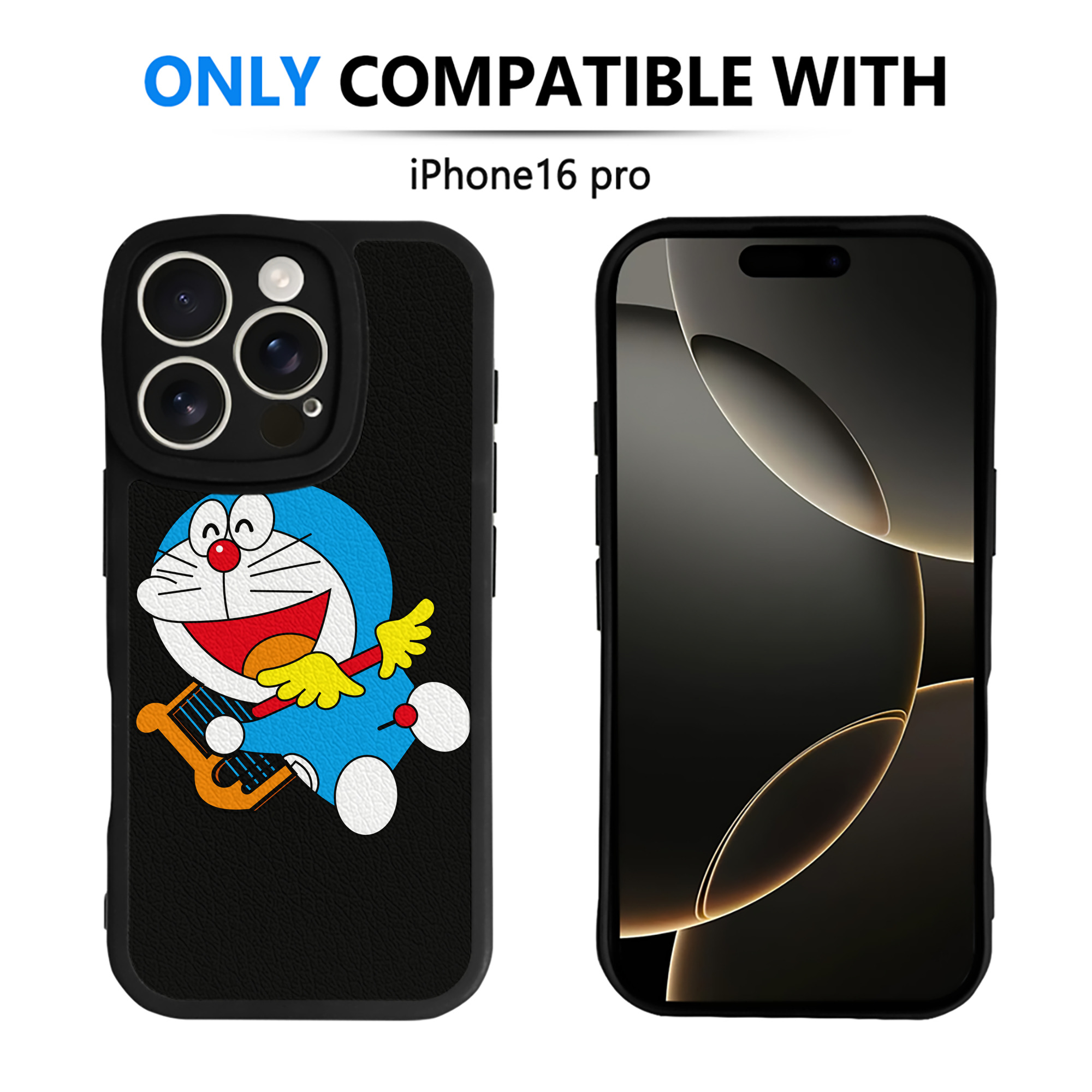 （画像用） ドラえもん Doraemon 【iPhone 16シリーズ対応】シリコンスマホケース（レザー調） 材質：シリコン